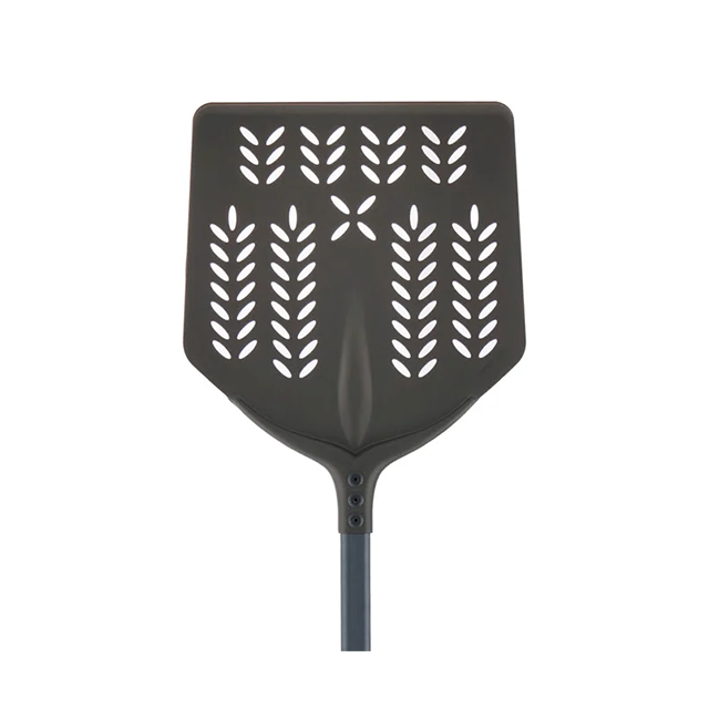 Pá Cerutti Inox Ardesia (Anodização Dura) 60° - Quadrada Perfurada Cabo Cinza